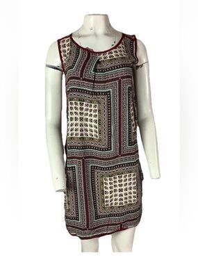 Julia Sz S Floral Boho Western Festival Spring Summer Lightweight Shift Dress